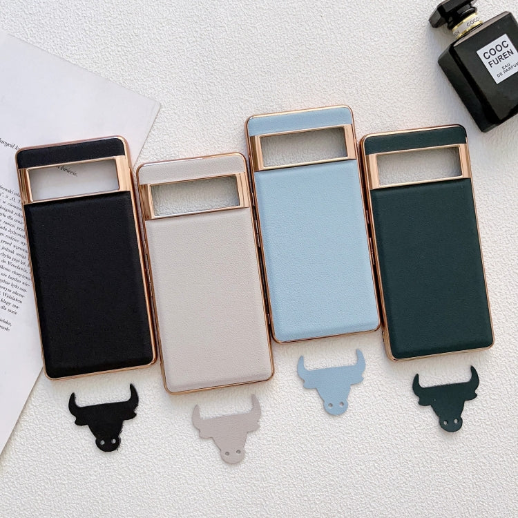 Custodia per telefono in vera pelle galvanica nano serie Waves, For Google Pixel 6, For Google Pixel 6 Pro, For Google Pixel 6a, For Google Pixel 7, For Google Pixel 7 Pro, For Huawei Enjoy 50 4G
