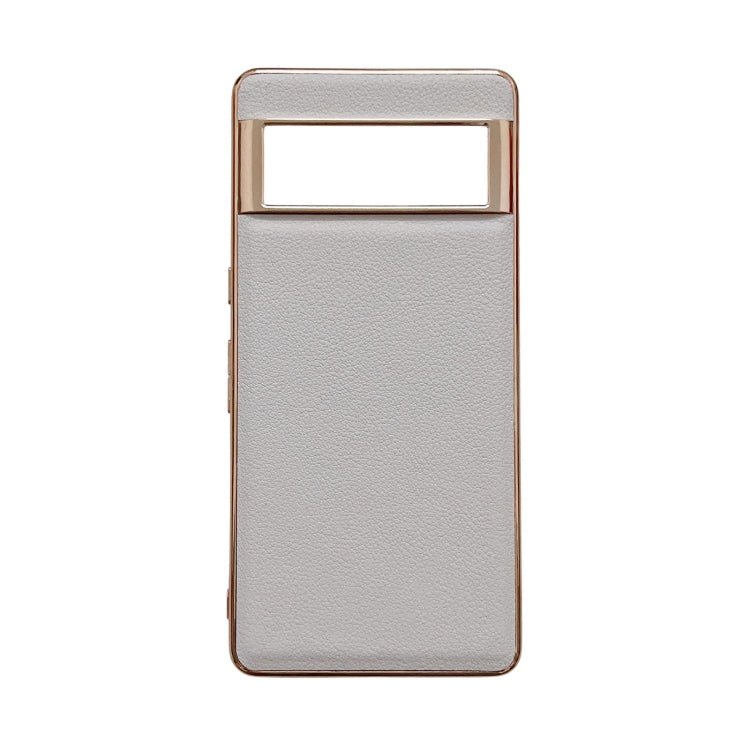 Custodia per telefono in vera pelle galvanica nano serie Waves, For Google Pixel 6, For Google Pixel 6 Pro, For Google Pixel 6a, For Google Pixel 7, For Google Pixel 7 Pro, For Huawei Enjoy 50 4G