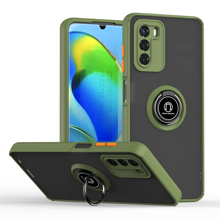 Custodia per telefono Q Shadow 1 serie TPU + PC con anello, For Motorola Moto G32, For Motorola Moto G42, For OPPO A17 4G, For vivo V25, For ZTE Blade V40 Vita