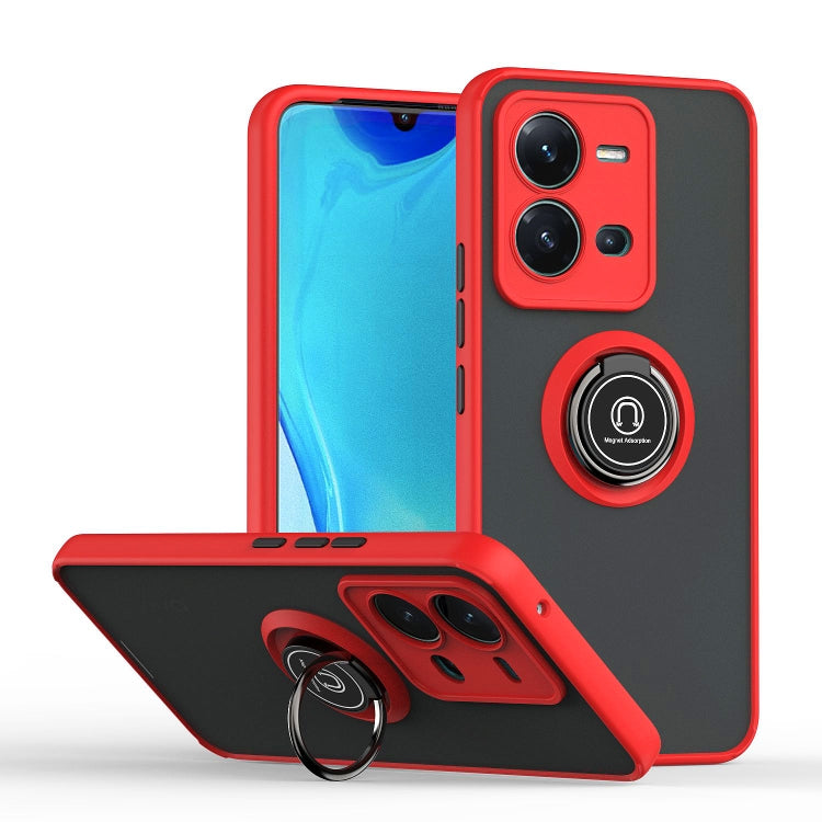 Custodia per telefono Q Shadow 1 serie TPU + PC con anello, For Motorola Moto G32, For Motorola Moto G42, For OPPO A17 4G, For vivo V25, For ZTE Blade V40 Vita