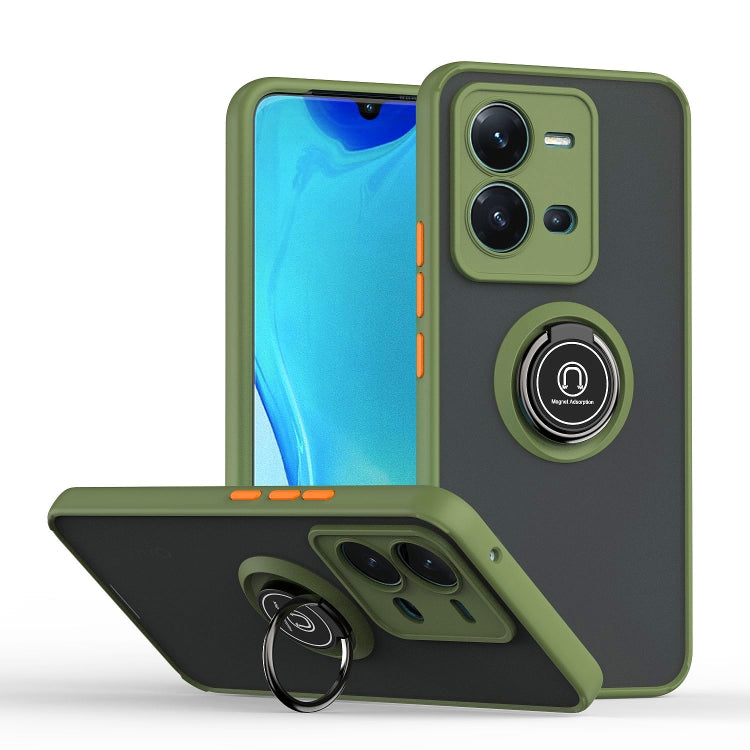 Custodia per telefono Q Shadow 1 serie TPU + PC con anello, For Motorola Moto G32, For Motorola Moto G42, For OPPO A17 4G, For vivo V25, For ZTE Blade V40 Vita