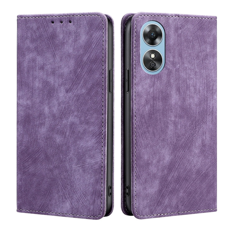 Custodia per telefono in pelle magnetica con spazzola antifurto RFID, For OPPO A17, For Realme C33 4G, For vivo V25 5G/V25e 5G, For vivo Y16 4G/Y02s 4G