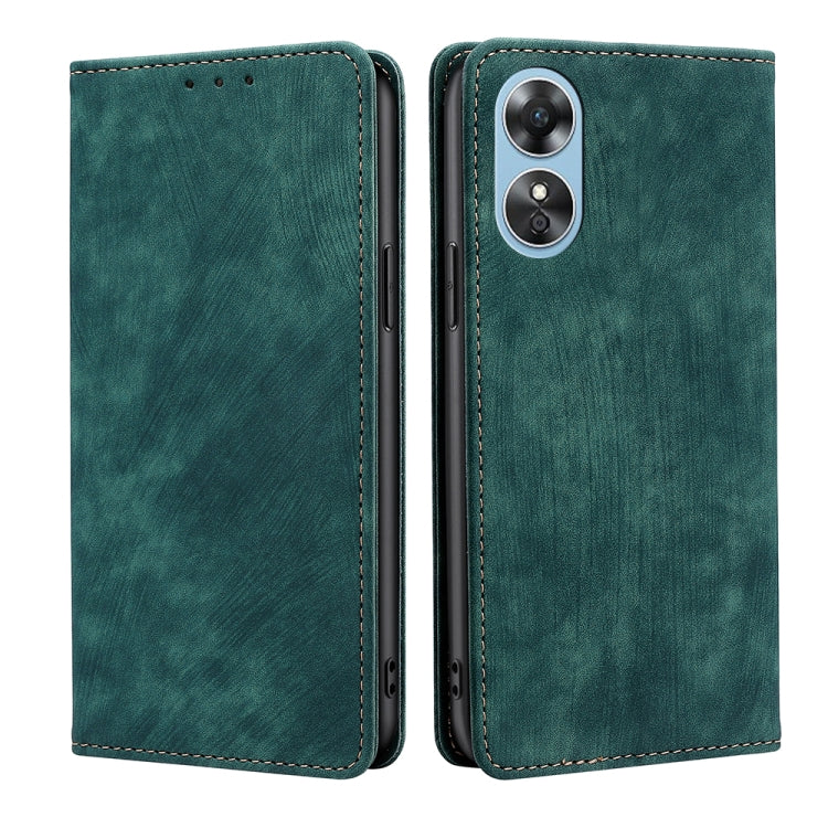 Custodia per telefono in pelle magnetica con spazzola antifurto RFID, For OPPO A17, For Realme C33 4G, For vivo V25 5G/V25e 5G, For vivo Y16 4G/Y02s 4G