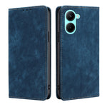Custodia per telefono in pelle magnetica con spazzola antifurto RFID, For OPPO A17, For Realme C33 4G, For vivo V25 5G/V25e 5G, For vivo Y16 4G/Y02s 4G