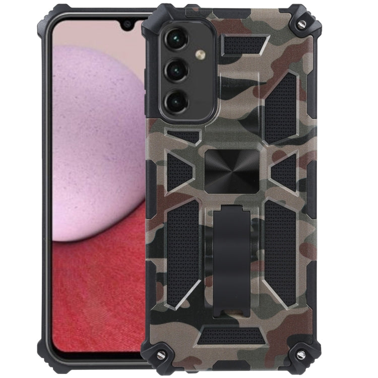 Camouflage Armor Cavalletto TPU + Custodia per telefono magnetica per PC, For Samsung Galaxy A14 5G