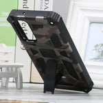 Camouflage Armor Cavalletto TPU + Custodia per telefono magnetica per PC, For Samsung Galaxy A14 5G
