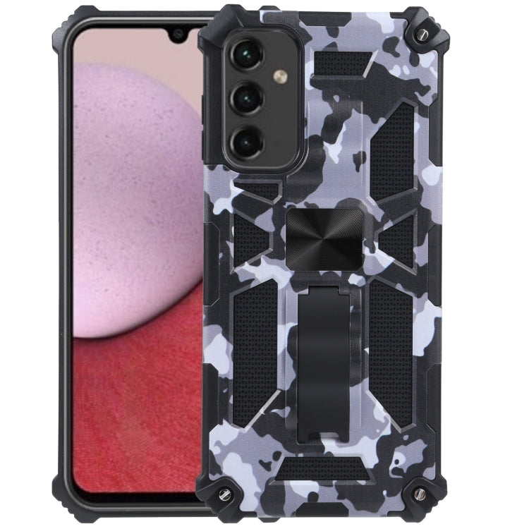 Camouflage Armor Cavalletto TPU + Custodia per telefono magnetica per PC, For Samsung Galaxy A14 5G