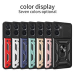Cover per fotocamera scorrevole Design Custodia per telefono in TPU + PC, For vivo Y16 4G, For vivo Y35 4G, For Samsung Galaxy A14 5G