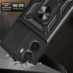 Cover per fotocamera scorrevole Design Custodia per telefono in TPU + PC, For vivo Y16 4G, For vivo Y35 4G, For Samsung Galaxy A14 5G