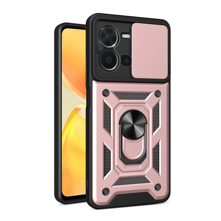 Cover per fotocamera scorrevole Design Custodia per telefono in TPU + PC, For vivo Y16 4G, For vivo Y35 4G, For Samsung Galaxy A14 5G