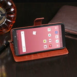 Custodia portafoglio in pelle Crazy Horse per smartphone
