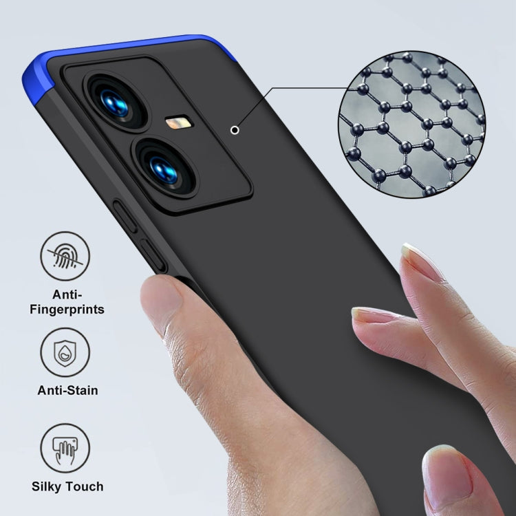 Custodia per telefono per PC a copertura totale con giunzione a tre stadi GKK, For Realme C33, For vivo Y22 / Y22s, For vivo Y35 2022, For Xiaomi Poco M5