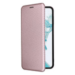 Custodia per telefono in pelle con trama in fibra di carbonio, For Samsung Galaxy A23 4G Global
