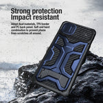Cover per fotocamera scorrevole NILLKIN Design Custodia per telefono magnetica in TPU + PC, For iPhone 14 Plus, For iPhone 14 Pro