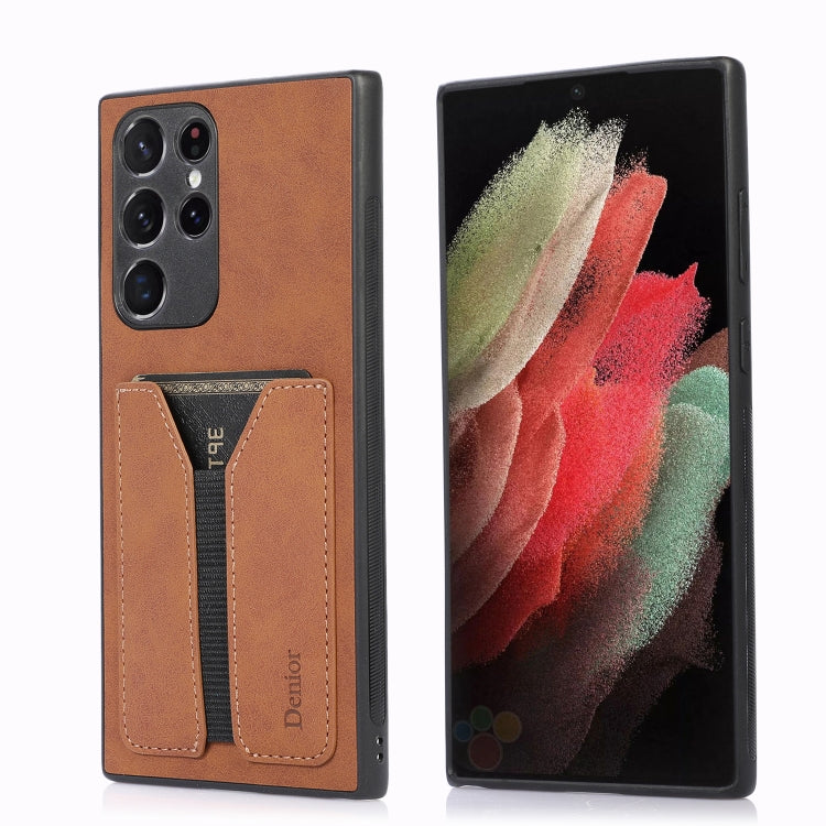 Denior DV Elastic Card PU Custodia per telefono con cover posteriore, For Samsung Galaxy S22 5G, For Samsung Galaxy S22+ 5G, For Samsung Galaxy S22 Ultra 5G, For Samsung Galaxy S21 5G, For Samsung Galaxy S21+ 5G, For Samsung Galaxy S21 Ultra 5G