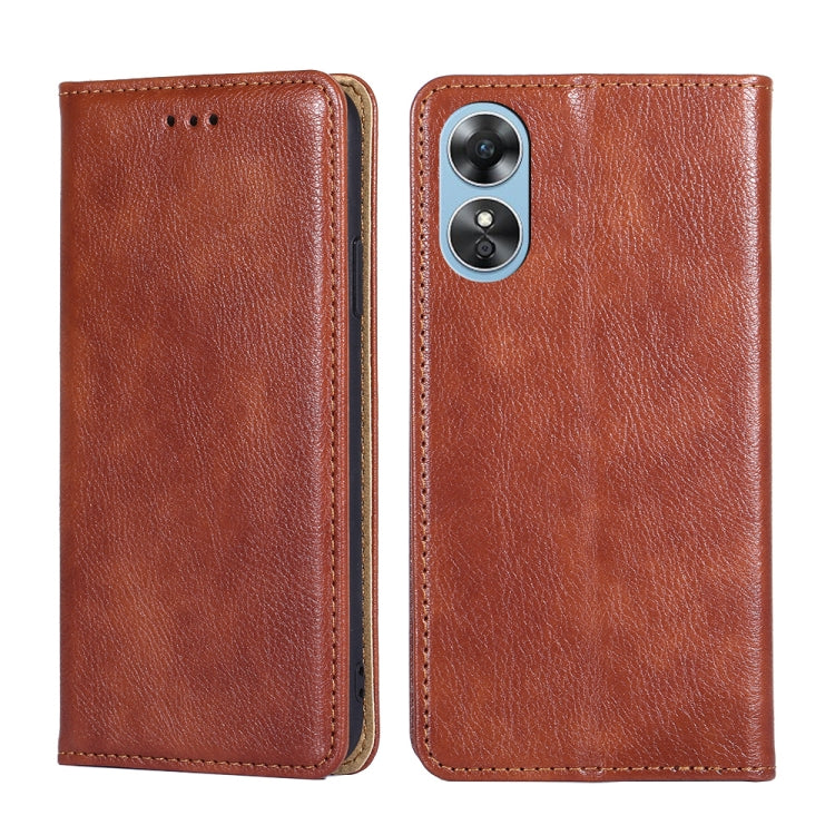 Custodia per telefono in pelle magnetica tinta unita lucida olio, For Motorola Moto E32 India/E22s 4G Global, For OPPO A17, For OPPO K10x 5G, For Realme C33 4G