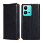 Custodia per telefono in pelle magnetica tinta unita lucida olio, For vivo V25 5G/V25e 5G/X80 Lite, For vivo Y16 4G/Y02s 4G, For vivo Y55 4G, For Samsung Galaxy A04s