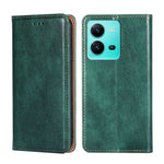 Custodia per telefono in pelle magnetica tinta unita lucida olio, For vivo V25 5G/V25e 5G/X80 Lite, For vivo Y16 4G/Y02s 4G, For vivo Y55 4G, For Samsung Galaxy A04s