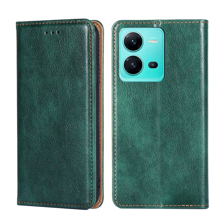 Custodia per telefono in pelle magnetica tinta unita lucida olio, For vivo V25 5G/V25e 5G/X80 Lite, For vivo Y16 4G/Y02s 4G, For vivo Y55 4G, For Samsung Galaxy A04s
