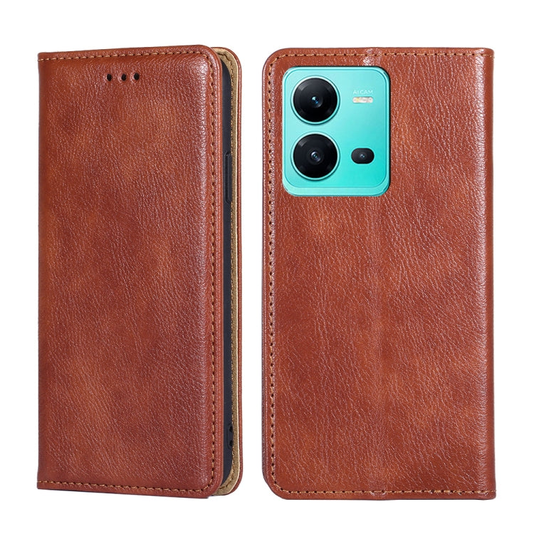 Custodia per telefono in pelle magnetica tinta unita lucida olio, For vivo V25 5G/V25e 5G/X80 Lite, For vivo Y16 4G/Y02s 4G, For vivo Y55 4G, For Samsung Galaxy A04s