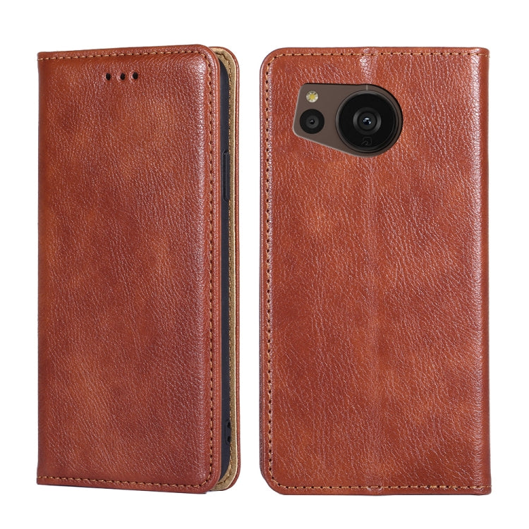 Custodia per telefono in pelle magnetica tinta unita lucida olio, For Sharp Aquos sense7 Plus, For Xiaomi Civi 2 5G, For Xiaomi Poco M5 4G