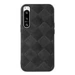 Custodia per telefono in PU scozzese intrecciata, For Sony Xperia 5 IV