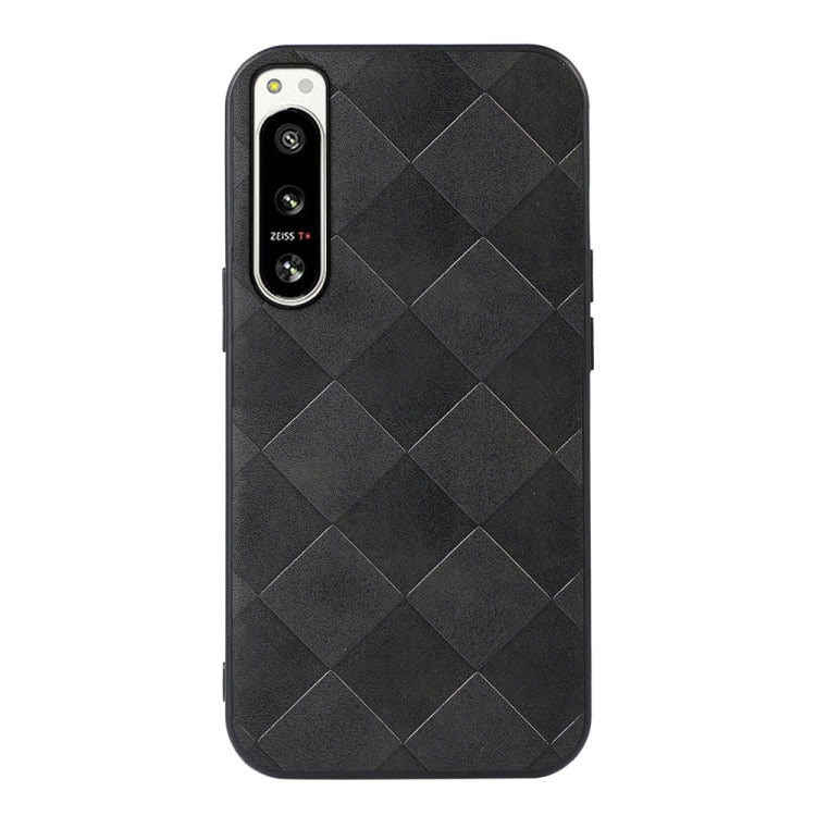 Custodia per telefono in PU scozzese intrecciata, For Sony Xperia 5 IV