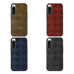 Custodia per telefono in PU scozzese intrecciata, For Sony Xperia 5 IV