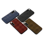 Custodia per telefono in PU scozzese intrecciata, For Sony Xperia 5 IV