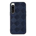 Custodia per telefono in PU scozzese intrecciata, For Sony Xperia 5 IV