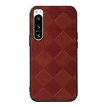 Custodia per telefono in PU scozzese intrecciata, For Sony Xperia 5 IV