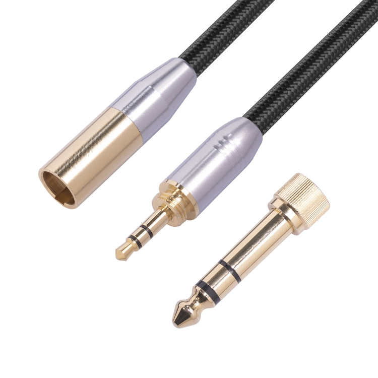 SB423M120-03 6.35mm+3.5mm Male to Mini XLR 3-Pin Male Audio Cable, Length: 30cm, 6.35mm+3.5mm to Mini XLR