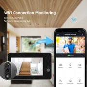 SY-38 Visualizzatore campanello WIFI da 4,3 pollici Supporta visione notturna, rilevamento del movimento e voce remota, SY-38