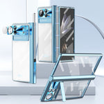 Custodia per telefono placcata con cerniere magnetiche con supporto, For Xiaomi Mix Fold 2