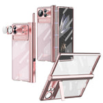Custodia per telefono placcata con cerniere magnetiche con supporto, For Xiaomi Mix Fold 2