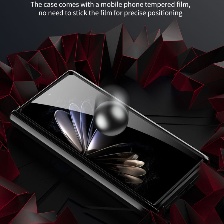 Custodia per telefono placcata con cerniere magnetiche con supporto, For Xiaomi Mix Fold 2