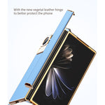 Custodia per telefono in pelle liscia con struttura elettrolitica, For Xiaomi Mix Fold 2