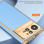 Custodia per telefono in pelle liscia con struttura elettrolitica, For Xiaomi Mix Fold 2