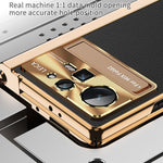 Custodia per telefono pieghevole a doppia cerniera in pelle tinta unita con stilo, For Xiaomi Mix Fold 2