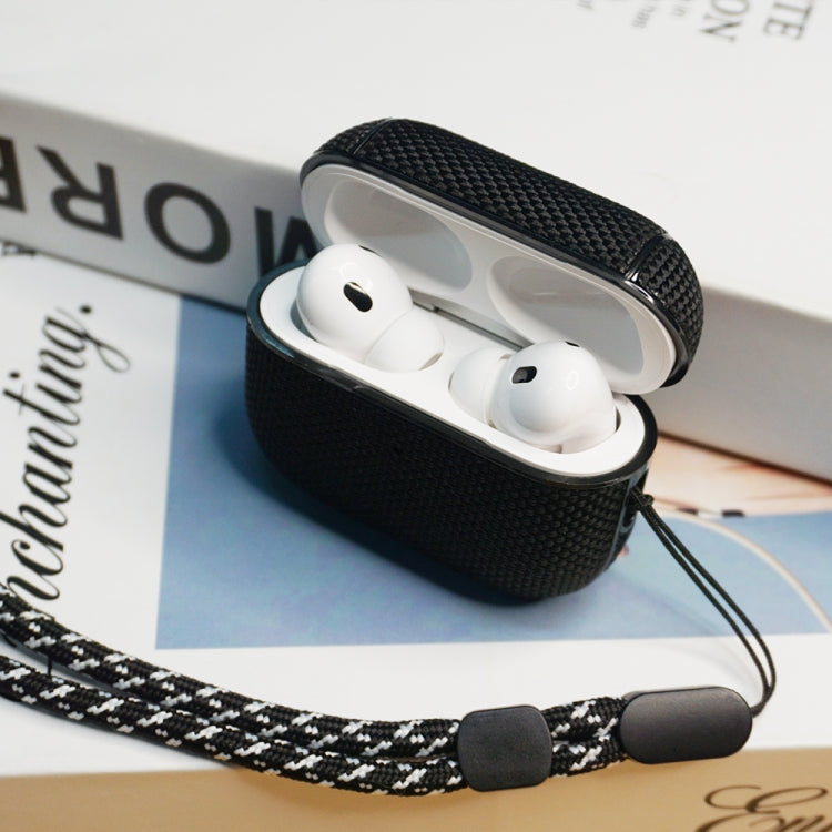 Custodia per auricolari wireless impermeabile in nylon con cordino, For AirPods Pro 2