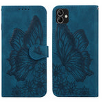 Custodia per telefono in pelle a vibrazione orizzontale con goffratura con farfalle retrò al tatto, For Samsung Galaxy A04, For Samsung Galaxy A14 5G, For Samsung Galaxy A23E, For Samsung Galaxy S23 5G