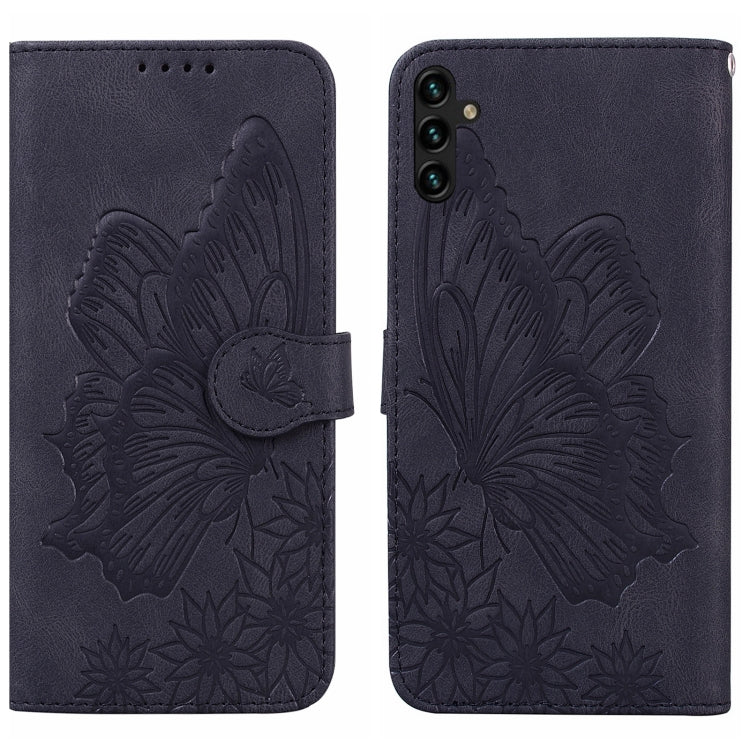 Custodia per telefono in pelle a vibrazione orizzontale con goffratura con farfalle retrò al tatto, For Samsung Galaxy A04, For Samsung Galaxy A14 5G, For Samsung Galaxy A23E, For Samsung Galaxy S23 5G