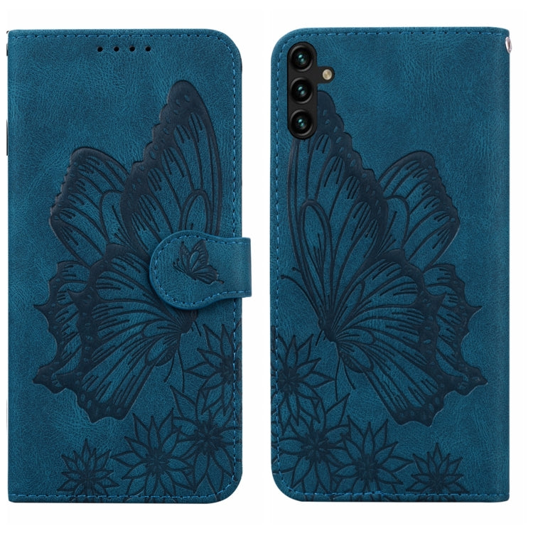 Custodia per telefono in pelle a vibrazione orizzontale con goffratura con farfalle retrò al tatto, For Samsung Galaxy A04, For Samsung Galaxy A14 5G, For Samsung Galaxy A23E, For Samsung Galaxy S23 5G