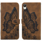 Custodia per telefono in pelle a vibrazione orizzontale con goffratura con farfalle retrò al tatto, For Samsung Galaxy A04, For Samsung Galaxy A14 5G, For Samsung Galaxy A23E, For Samsung Galaxy S23 5G