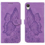 Custodia per telefono in pelle a vibrazione orizzontale con goffratura con farfalle retrò al tatto, For Samsung Galaxy A04, For Samsung Galaxy A14 5G, For Samsung Galaxy A23E, For Samsung Galaxy S23 5G