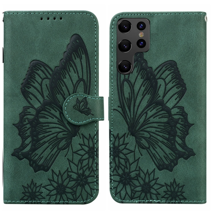 Custodia per telefono in pelle a vibrazione orizzontale con goffratura con farfalle retrò al tatto, For Samsung Galaxy S23+ 5G, For Samsung Galaxy S23 Ultra 5G, For OPPO A17, For OPPO A57 5G
