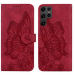 Custodia per telefono in pelle a vibrazione orizzontale con goffratura con farfalle retrò al tatto, For Samsung Galaxy S23+ 5G, For Samsung Galaxy S23 Ultra 5G, For OPPO A17, For OPPO A57 5G