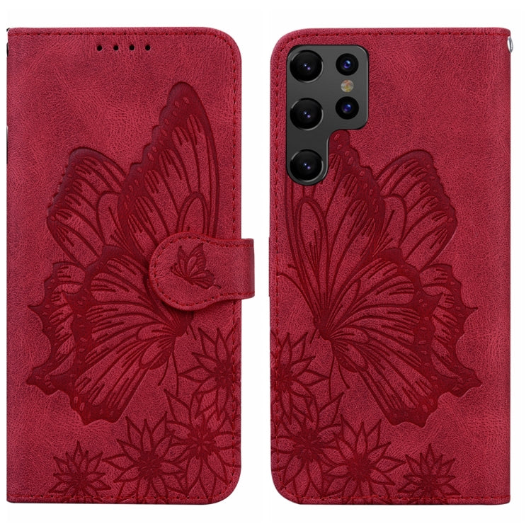 Custodia per telefono in pelle a vibrazione orizzontale con goffratura con farfalle retrò al tatto, For Samsung Galaxy S23+ 5G, For Samsung Galaxy S23 Ultra 5G, For OPPO A17, For OPPO A57 5G