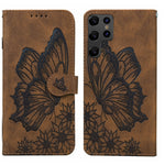 Custodia per telefono in pelle a vibrazione orizzontale con goffratura con farfalle retrò al tatto, For Samsung Galaxy S23+ 5G, For Samsung Galaxy S23 Ultra 5G, For OPPO A17, For OPPO A57 5G