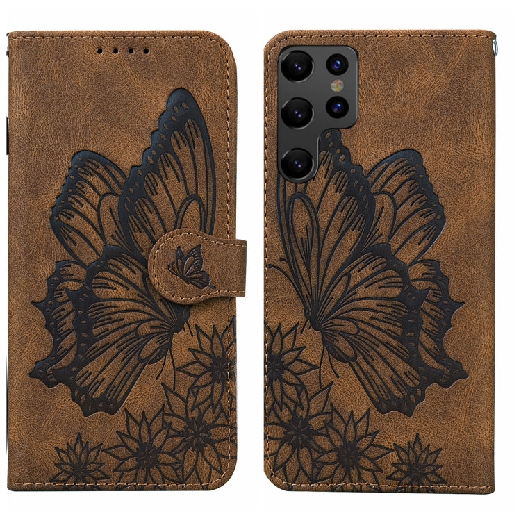 Custodia per telefono in pelle a vibrazione orizzontale con goffratura con farfalle retrò al tatto, For Samsung Galaxy S23+ 5G, For Samsung Galaxy S23 Ultra 5G, For OPPO A17, For OPPO A57 5G